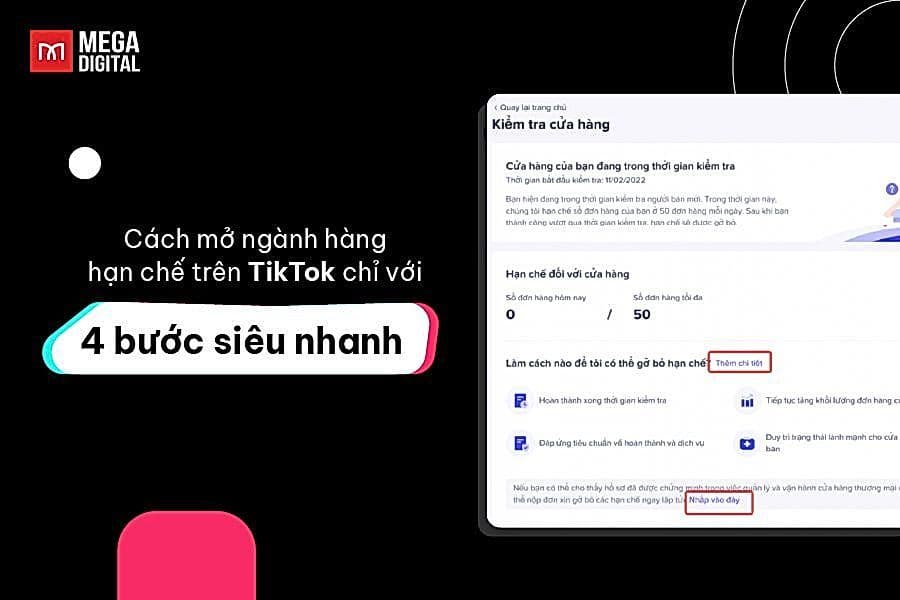 Cách mở ngành hàng hạn chế trên TikTok với 4 bước siêu nhanh